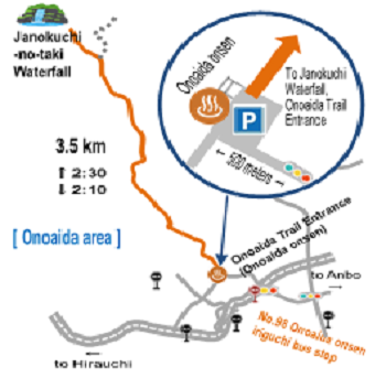 蛇之口滝周辺の地図