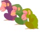 3匹の猿のイラスト
