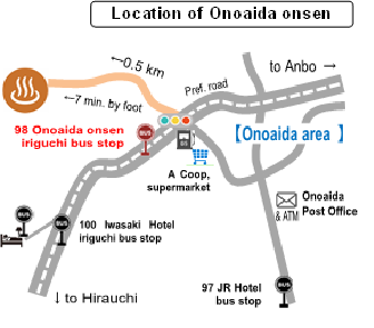 尾之間温泉周辺の地図
