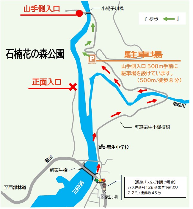 石楠花の森公園案内図