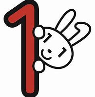 数字の1を持ったマイナちゃんのイラスト